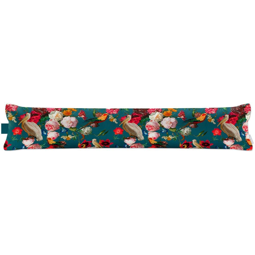 Luxury Eco - Friendly Draught Excluder - Peruvian Paradise - Teal Standard by Izabela Peters