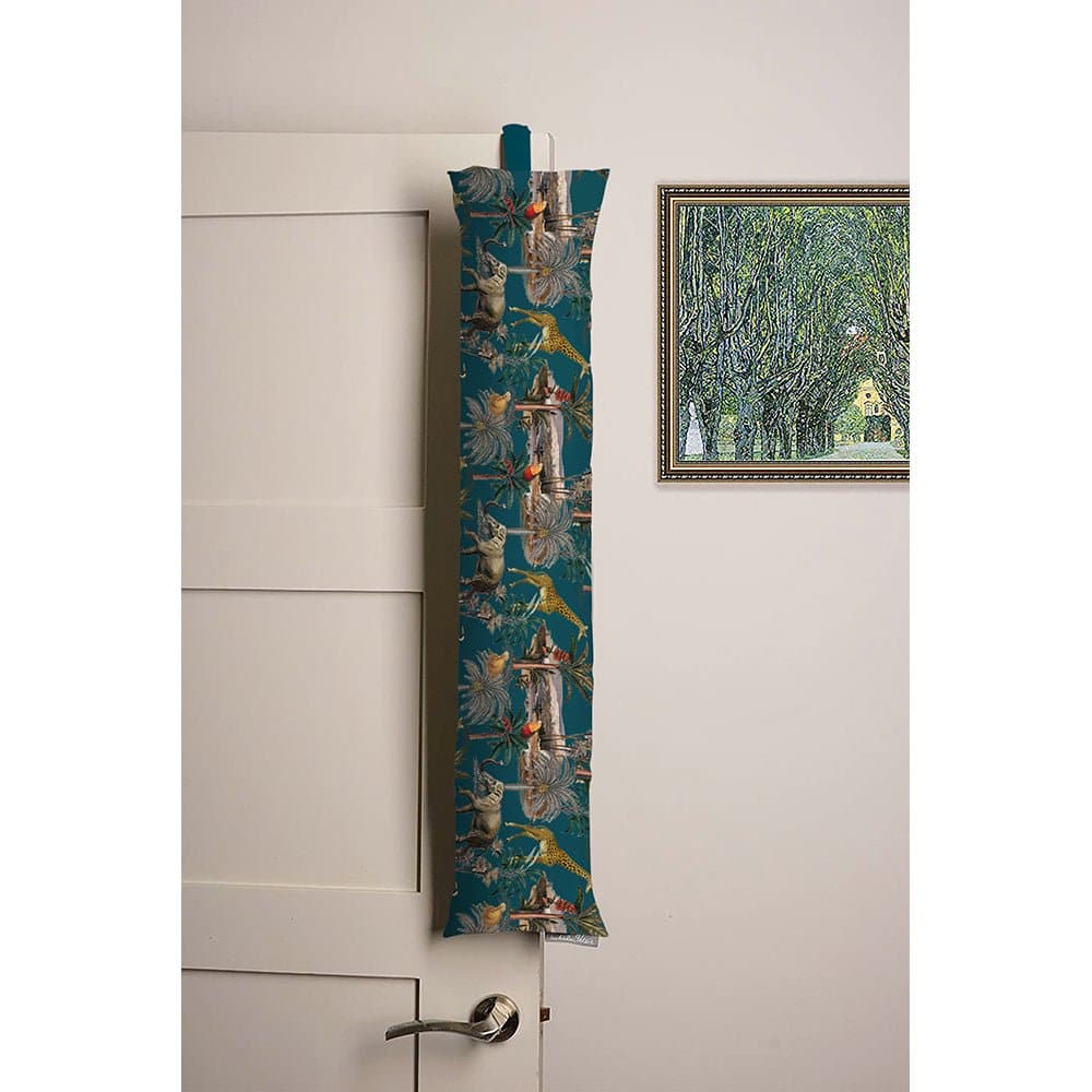 Luxury Eco - Friendly Draught Excluder - Safari Voyage - Teal Standard by Izabela Peters