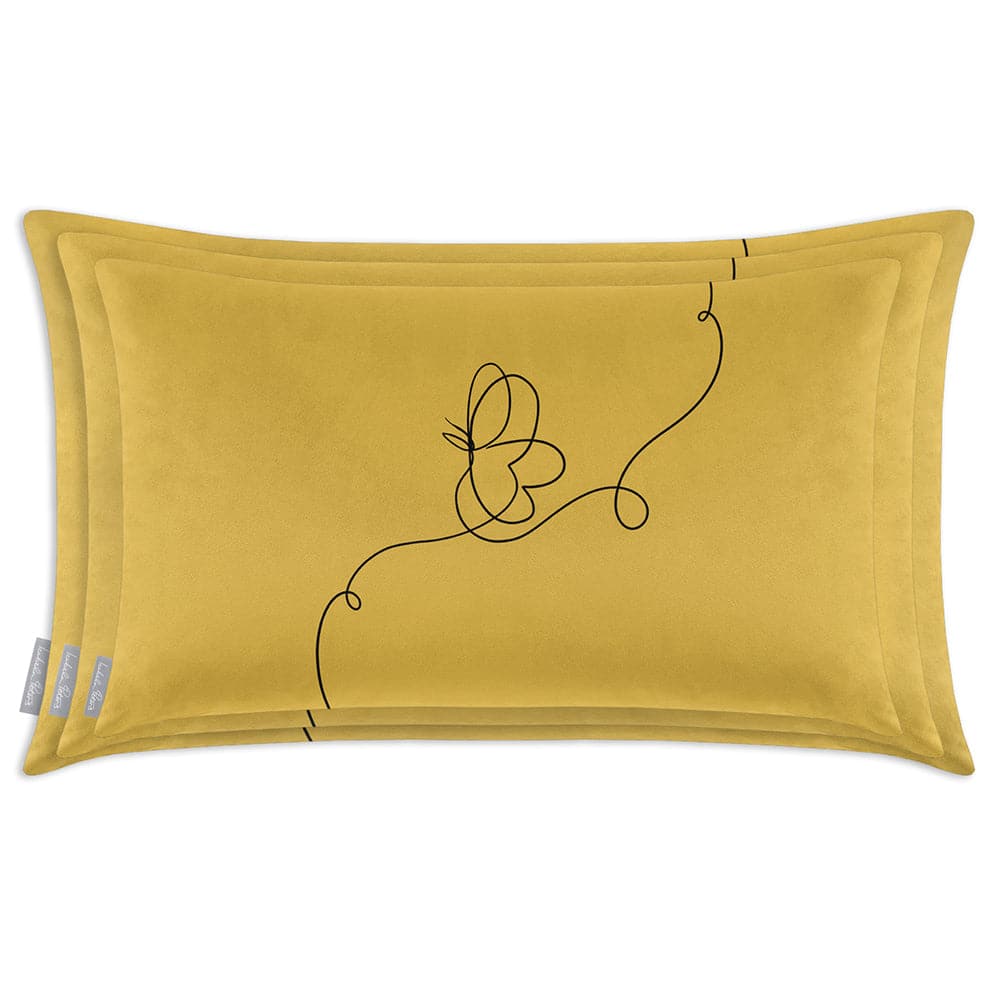 Luxury Eco-Friendly Rectangle Velvet Cushion  - Butterfly  IzabelaPeters   