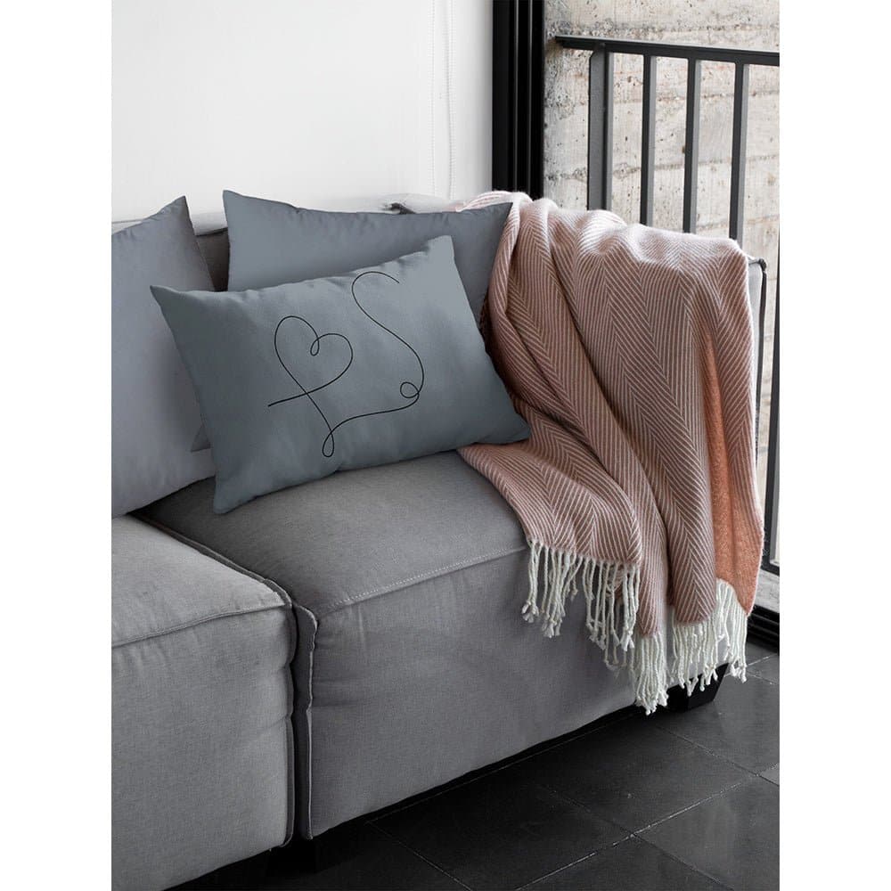 Luxury Eco-Friendly Rectangle Velvet Cushion  - Heart  IzabelaPeters   