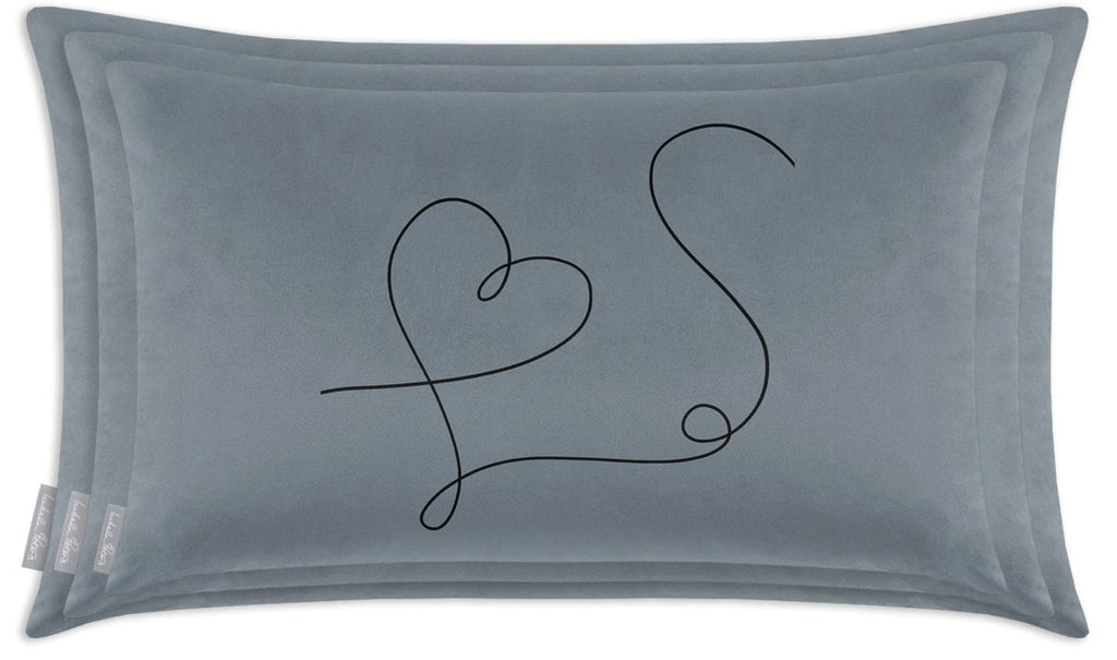 Luxury Eco-Friendly Rectangle Velvet Cushion  - Heart  IzabelaPeters   