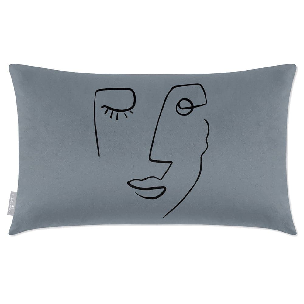 Luxury Eco-Friendly Rectangle Velvet Cushion  - Open Face  IzabelaPeters French Grey 50 x 30 cm 