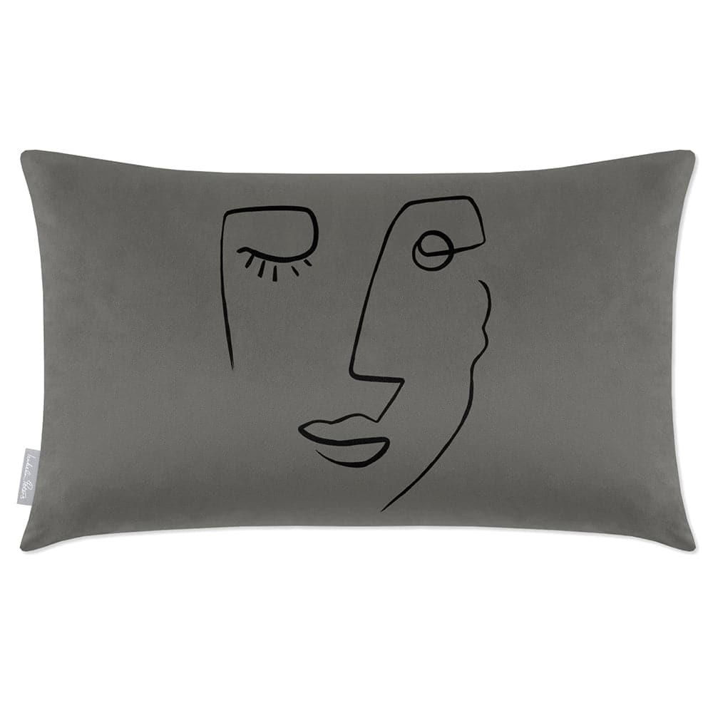 Luxury Eco-Friendly Rectangle Velvet Cushion  - Open Face  IzabelaPeters Beluga 50 x 30 cm 