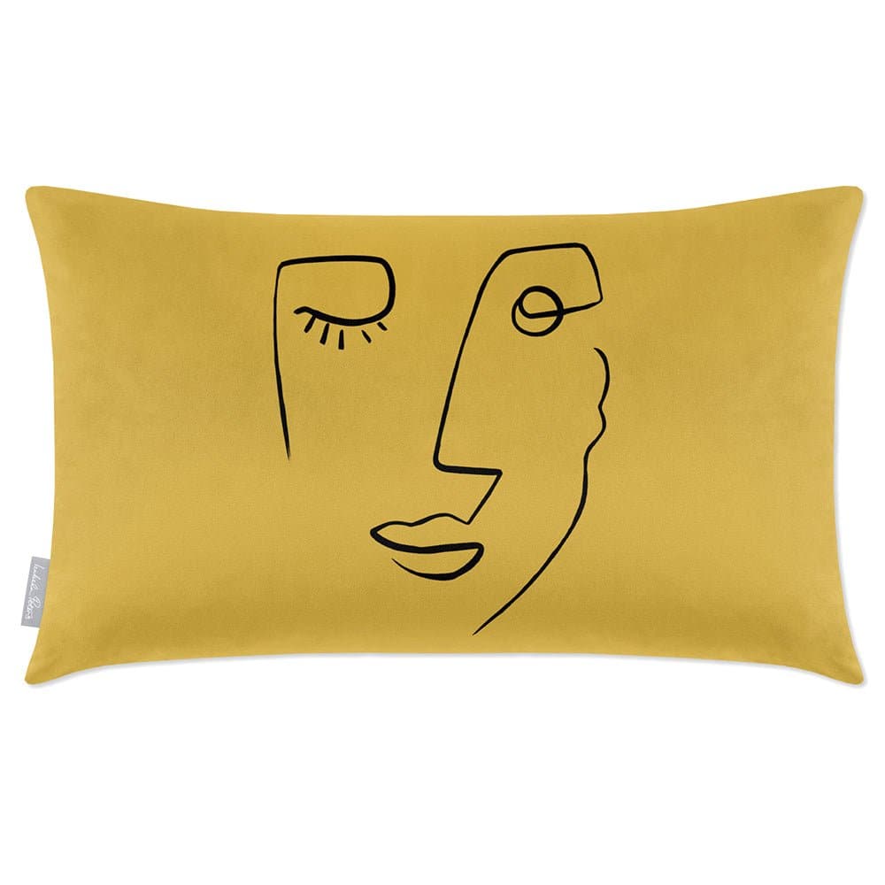Luxury Eco-Friendly Rectangle Velvet Cushion  - Open Face  IzabelaPeters Mustard Ochre 50 x 30 cm 