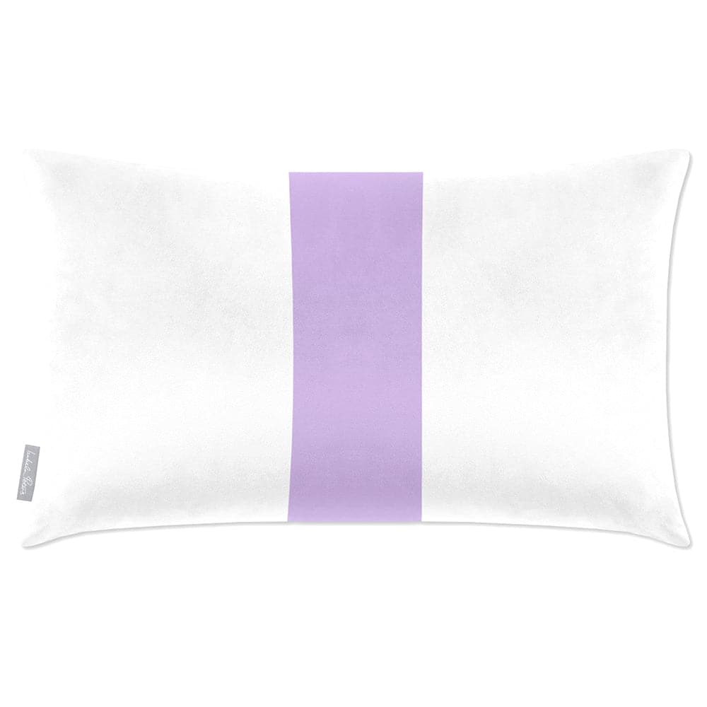Luxury Eco-Friendly Velvet Rectangle Cushion - 1 Stripe  IzabelaPeters Violet 50 x 30 cm 