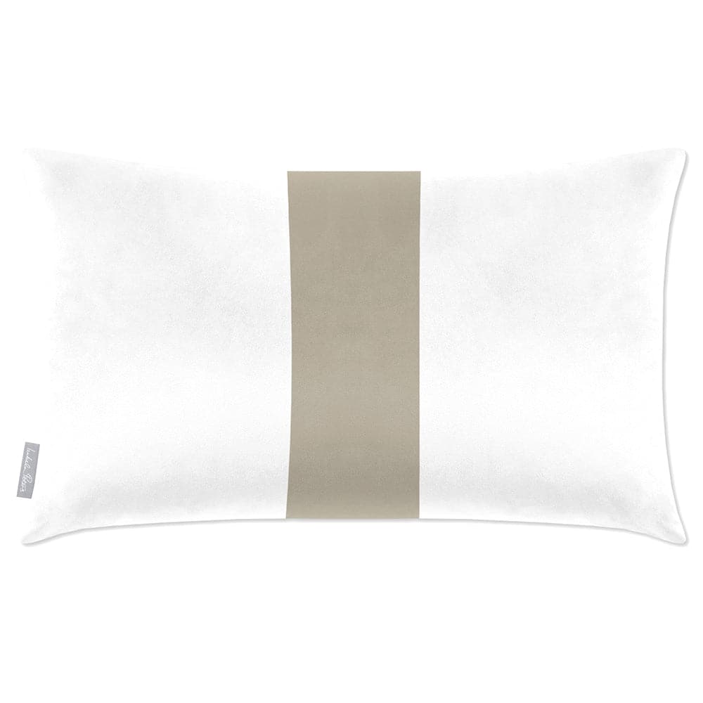 Luxury Eco-Friendly Velvet Rectangle Cushion - 1 Stripe  IzabelaPeters Twill 50 x 30 cm 