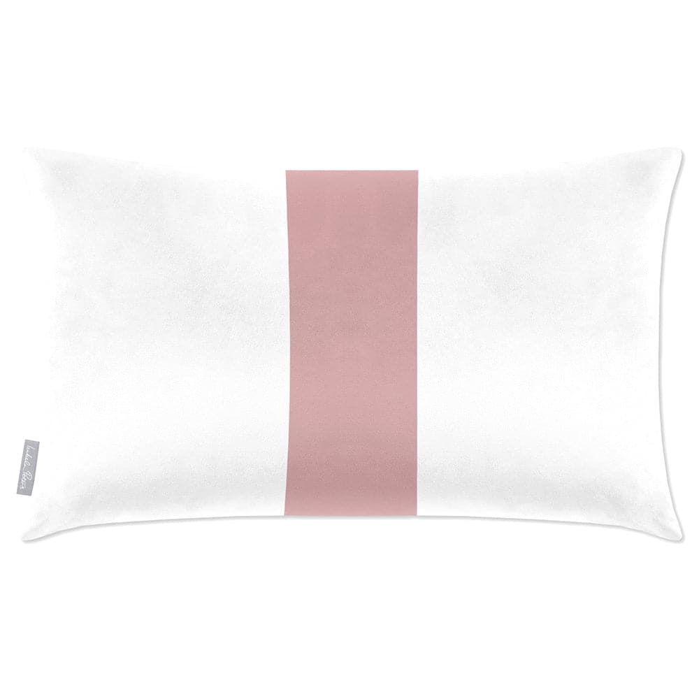 Luxury Eco-Friendly Velvet Rectangle Cushion - 1 Stripe  IzabelaPeters Rosewater 50 x 30 cm 