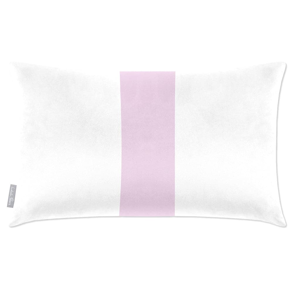 Luxury Eco-Friendly Velvet Rectangle Cushion - 1 Stripe  IzabelaPeters Peony Blush 50 x 30 cm 