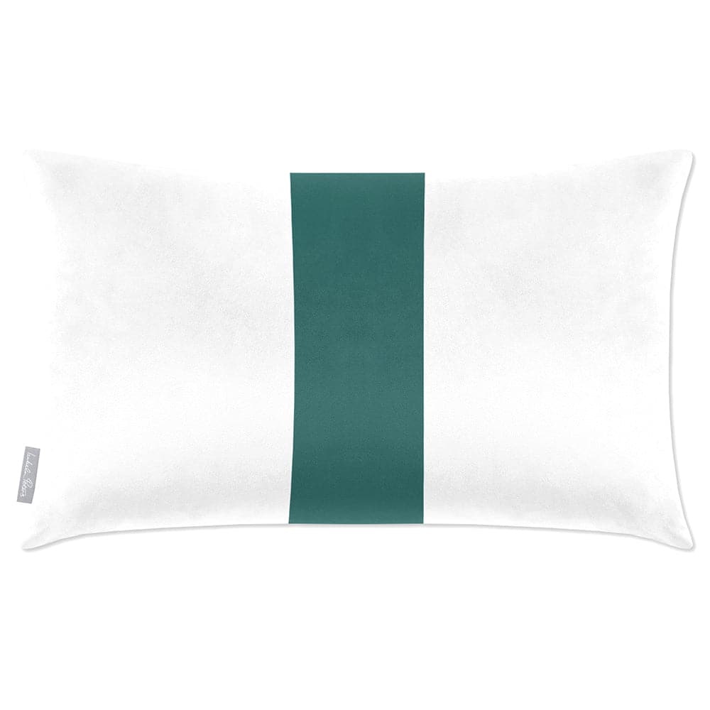 Luxury Eco-Friendly Velvet Rectangle Cushion - 1 Stripe  IzabelaPeters Forest Biome 50 x 30 cm 