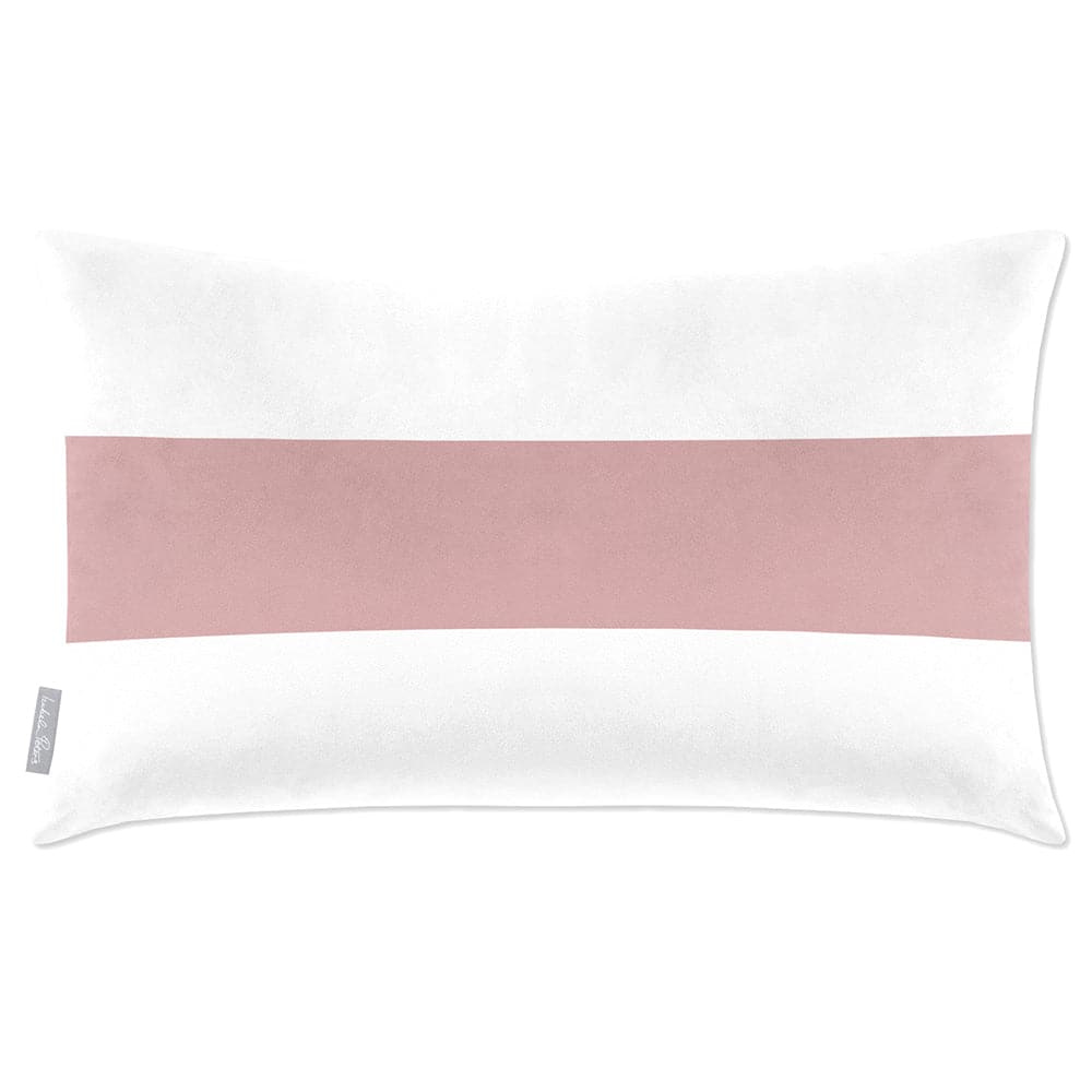 Luxury Eco-Friendly Velvet Rectangle Cushion - 1 Stripe Horizontal  IzabelaPeters Rosewater 50 x 30 cm 