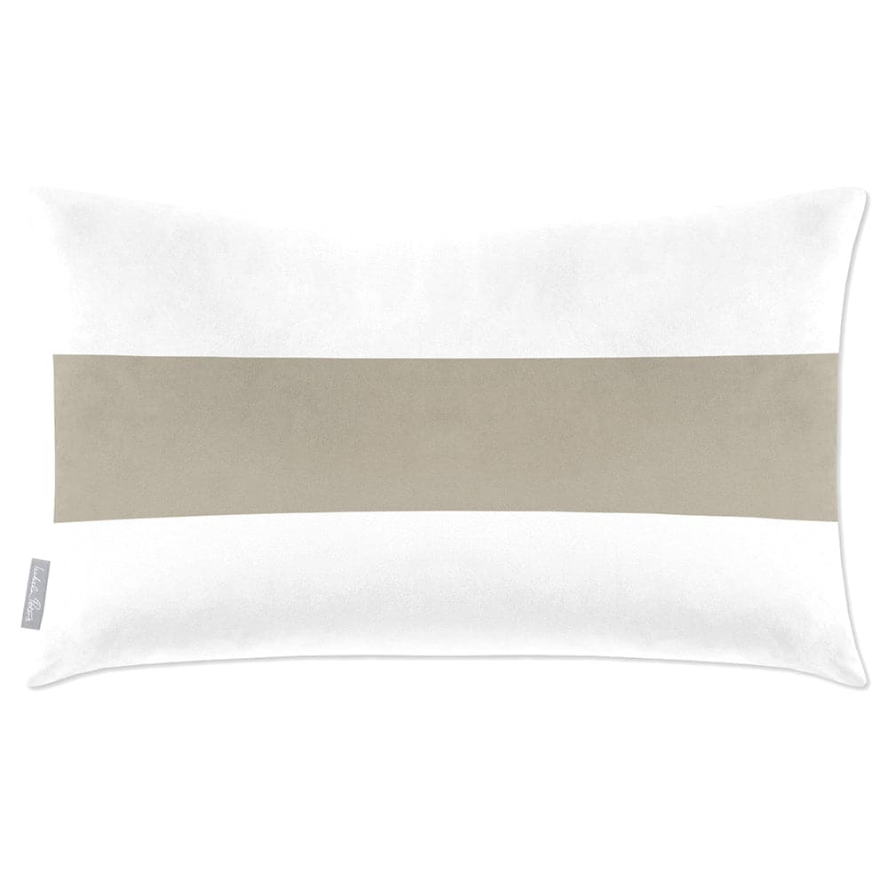 Luxury Eco-Friendly Velvet Rectangle Cushion - 1 Stripe Horizontal  IzabelaPeters Twill 50 x 30 cm 