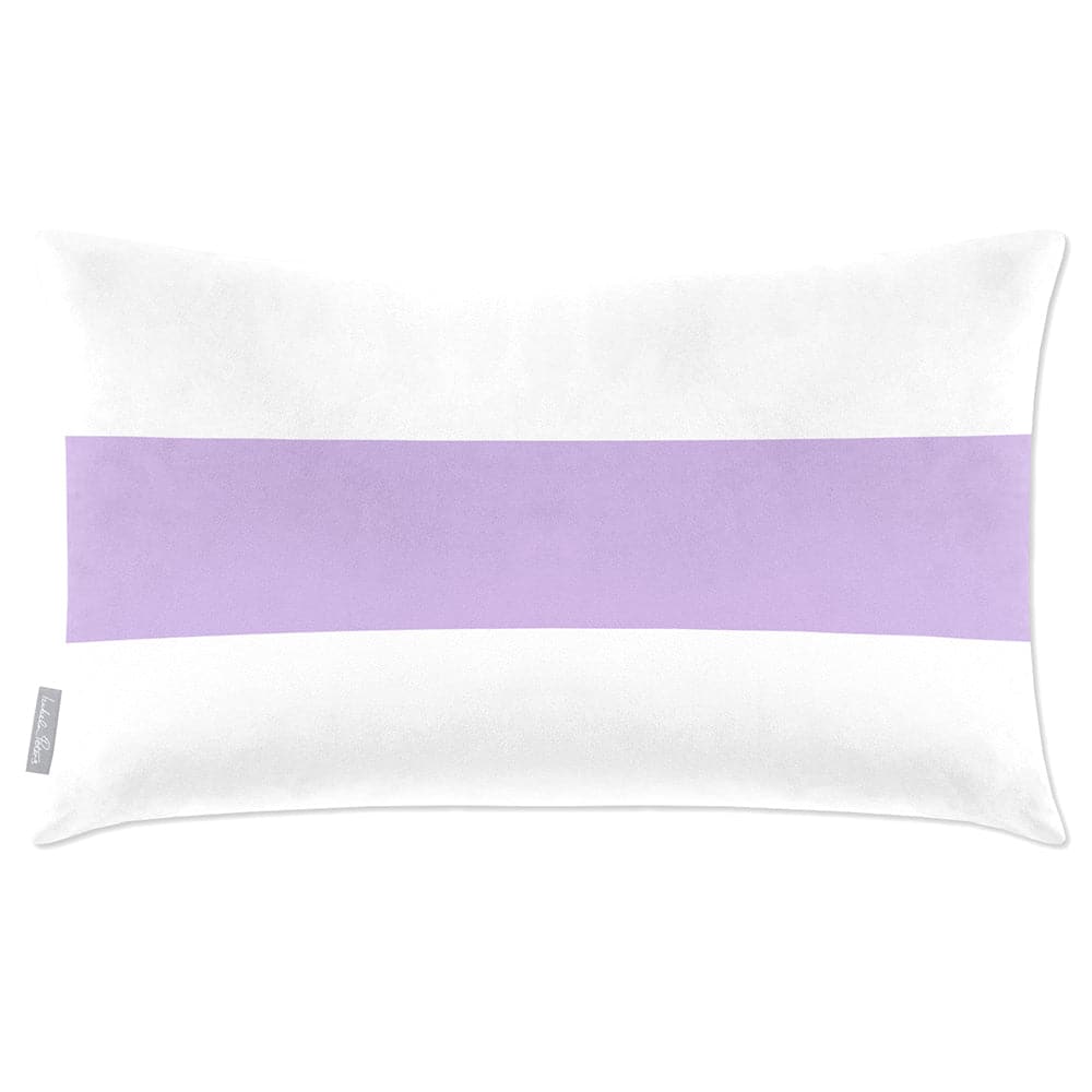Luxury Eco-Friendly Velvet Rectangle Cushion - 1 Stripe Horizontal  IzabelaPeters Violet 50 x 30 cm 