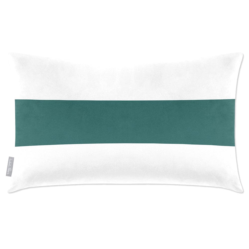 Luxury Eco-Friendly Velvet Rectangle Cushion - 1 Stripe Horizontal  IzabelaPeters Forest Biome 50 x 30 cm 