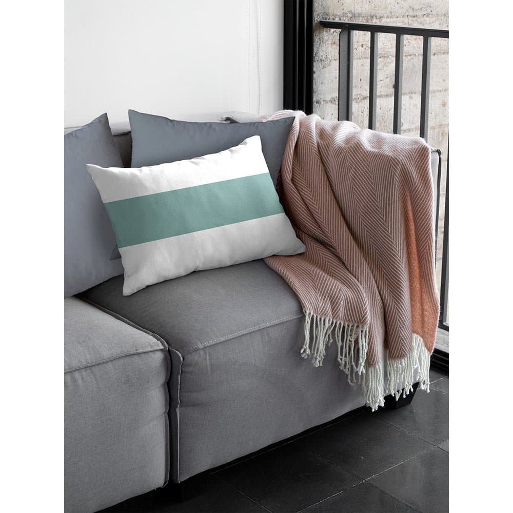 Luxury Eco-Friendly Velvet Rectangle Cushion - 1 Stripe Horizontal  IzabelaPeters   