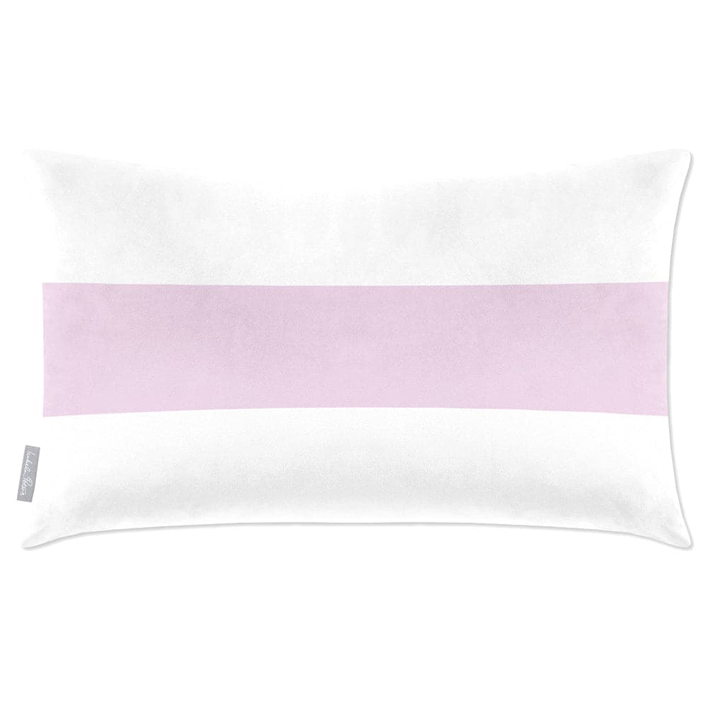 Luxury Eco-Friendly Velvet Rectangle Cushion - 1 Stripe Horizontal  IzabelaPeters Peony Blush 50 x 30 cm 