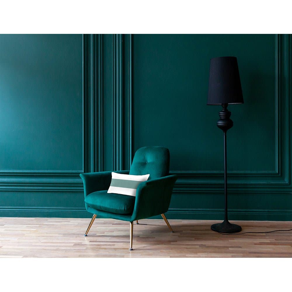 Luxury Eco-Friendly Velvet Rectangle Cushion - 1 Stripe Horizontal  IzabelaPeters   
