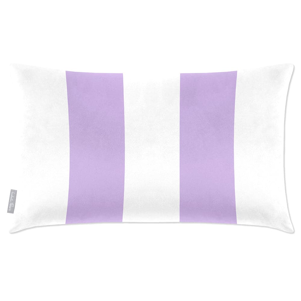 Luxury Eco-Friendly Velvet Rectangle Cushion - 2 Stripes  IzabelaPeters Violet 50 x 30 cm 