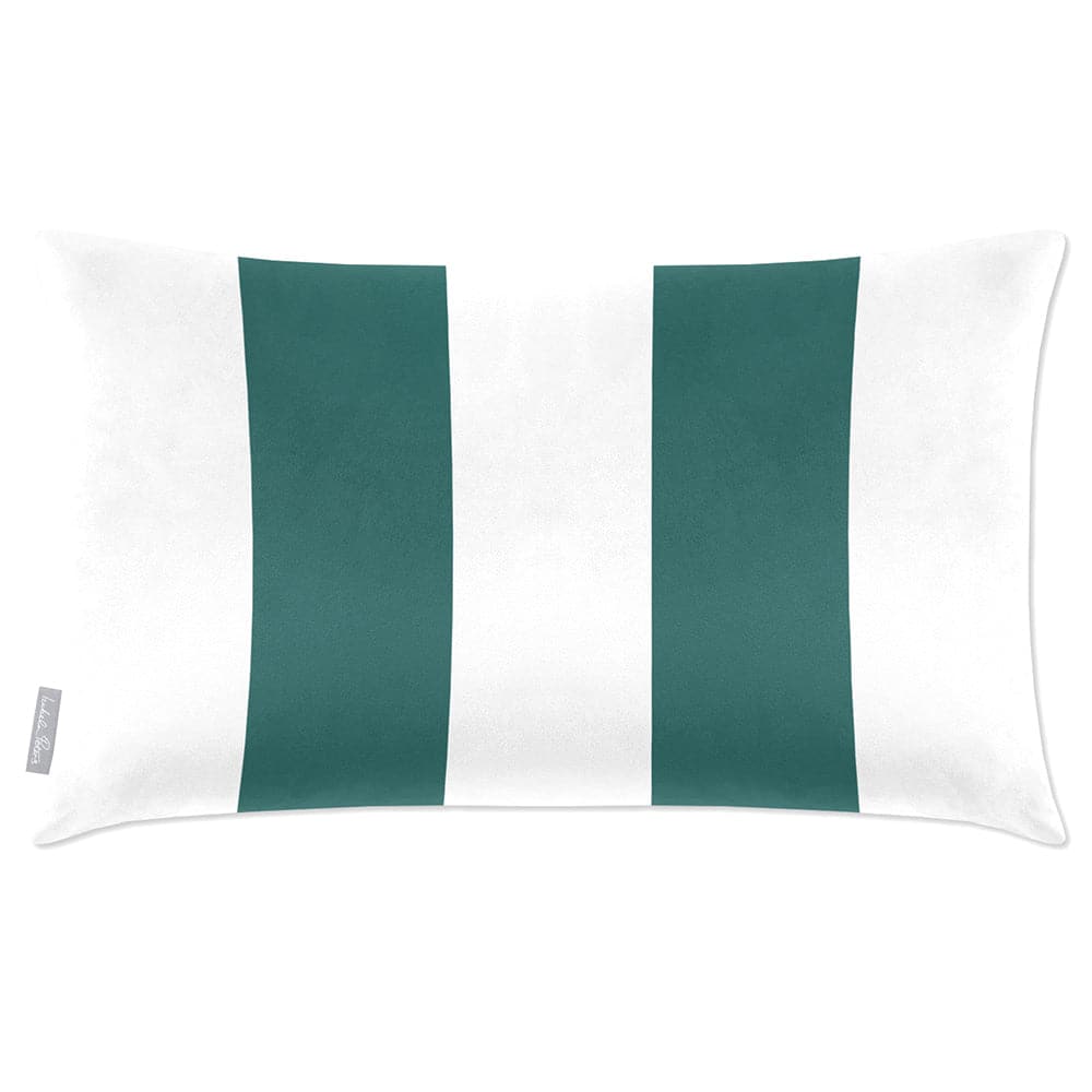 Luxury Eco-Friendly Velvet Rectangle Cushion - 2 Stripes  IzabelaPeters Forest Biome 50 x 30 cm 