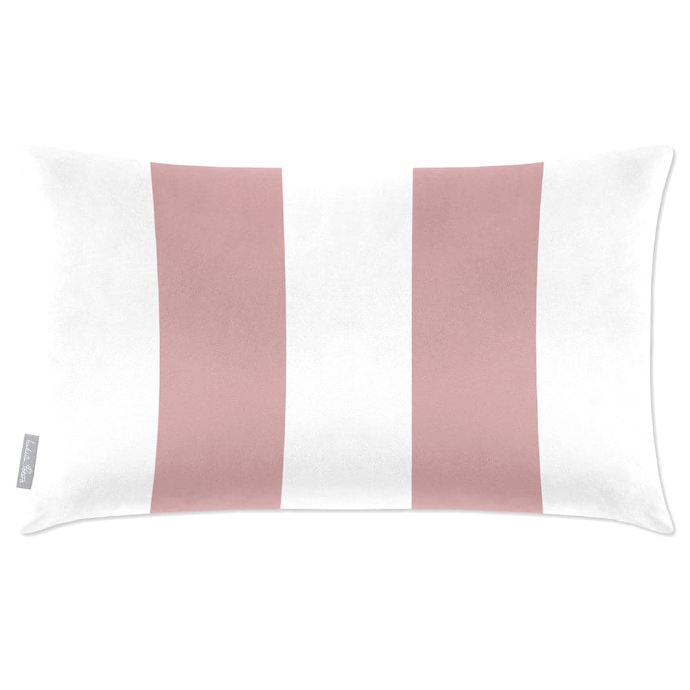 Luxury Eco-Friendly Velvet Rectangle Cushion - 2 Stripes  IzabelaPeters Rosewater 50 x 30 cm 