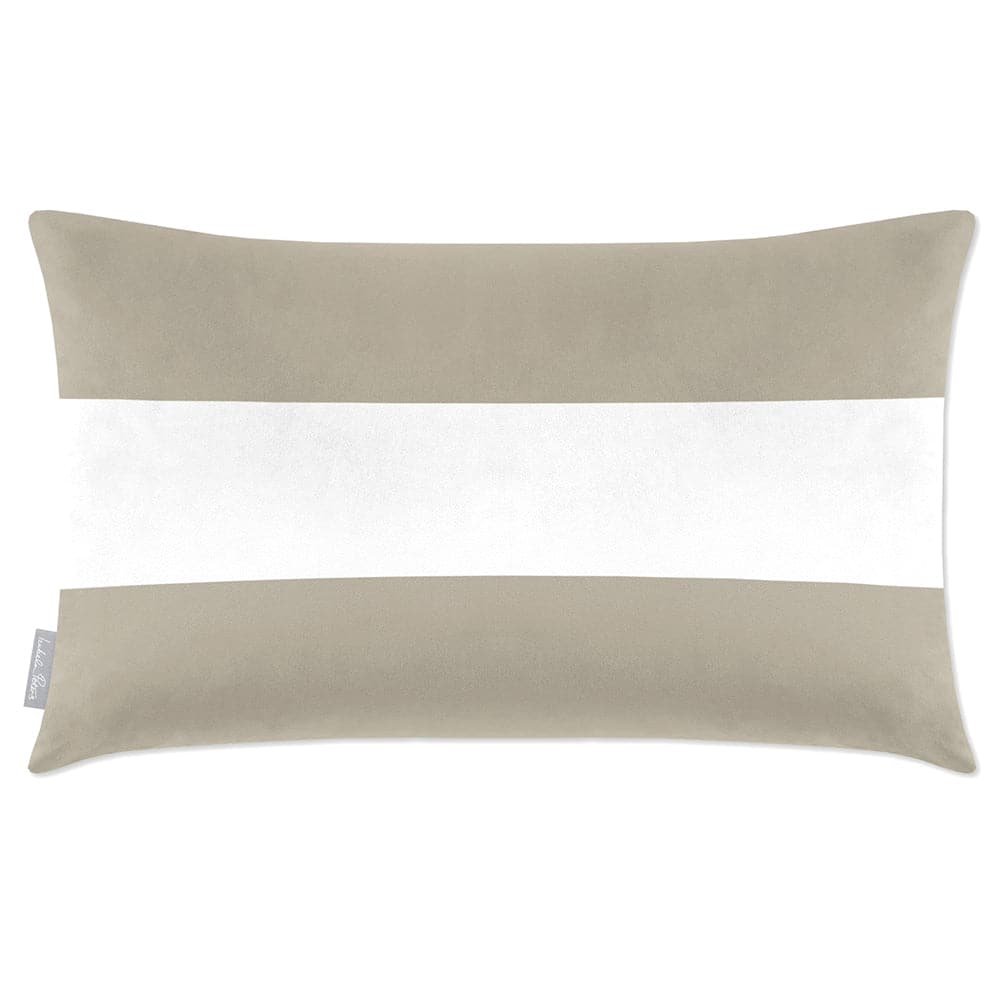 Luxury Eco-Friendly Velvet Rectangle Cushion - 2 Stripes Horizontal  IzabelaPeters Twill 50 x 30 cm 