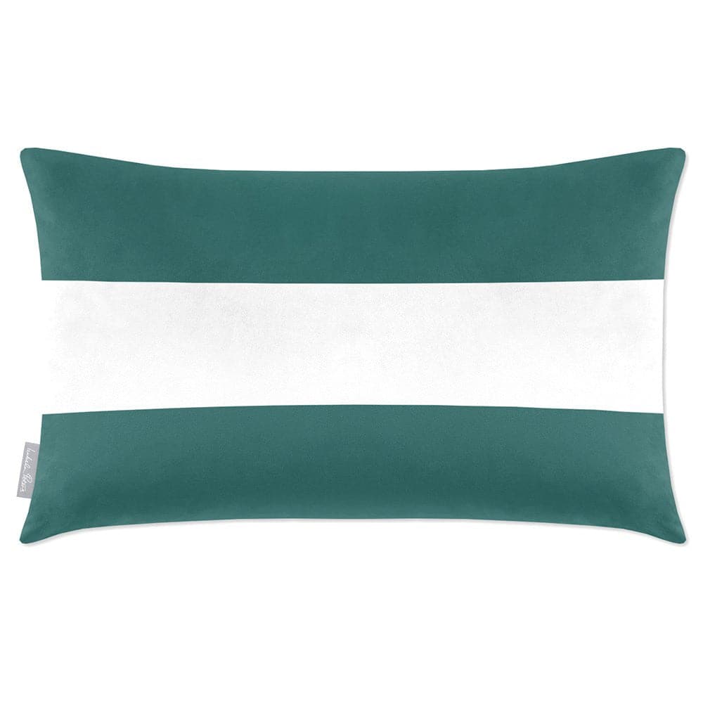 Luxury Eco-Friendly Velvet Rectangle Cushion - 2 Stripes Horizontal  IzabelaPeters Forest Biome 50 x 30 cm 