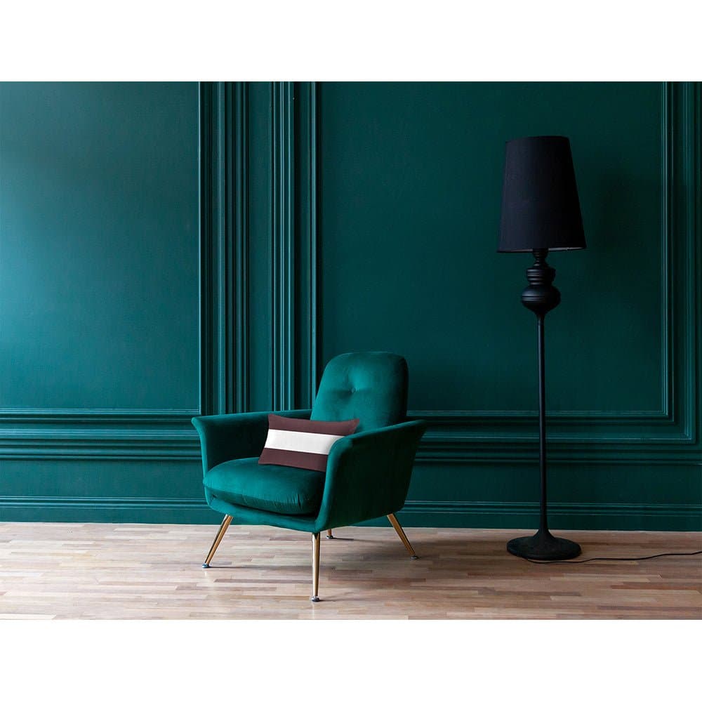 Luxury Eco-Friendly Velvet Rectangle Cushion - 2 Stripes Horizontal  IzabelaPeters   