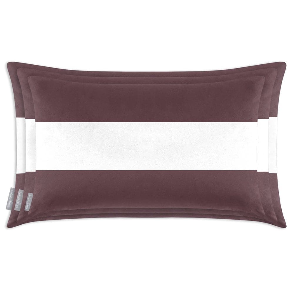 Luxury Eco-Friendly Velvet Rectangle Cushion - 2 Stripes Horizontal  IzabelaPeters   