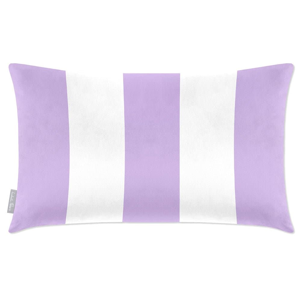 Luxury Eco-Friendly Velvet Rectangle Cushion - 3 Stripes  IzabelaPeters Violet 50 x 30 cm 