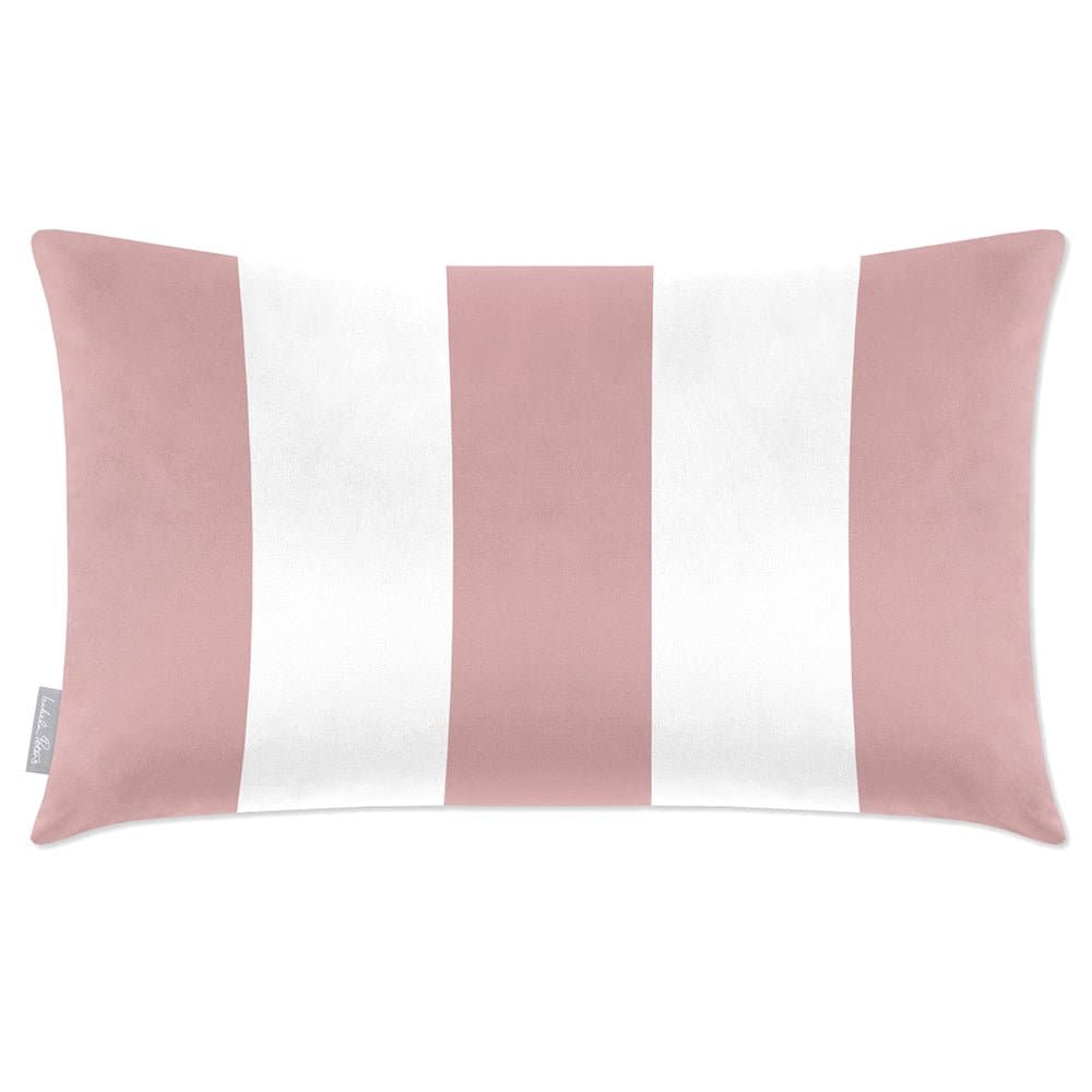Luxury Eco-Friendly Velvet Rectangle Cushion - 3 Stripes  IzabelaPeters Rosewater 50 x 30 cm 