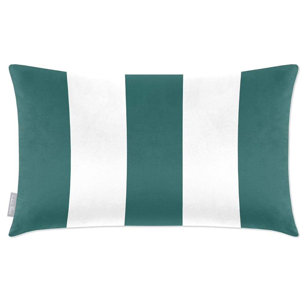 Luxury Eco-Friendly Velvet Rectangle Cushion - 3 Stripes  IzabelaPeters Forest Biome 50 x 30 cm 