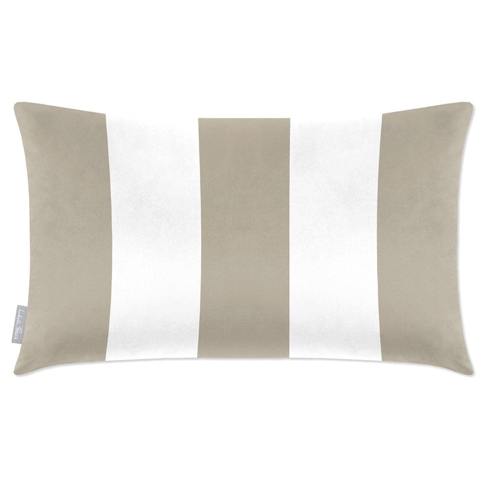 Luxury Eco-Friendly Velvet Rectangle Cushion - 3 Stripes  IzabelaPeters Twill 50 x 30 cm 