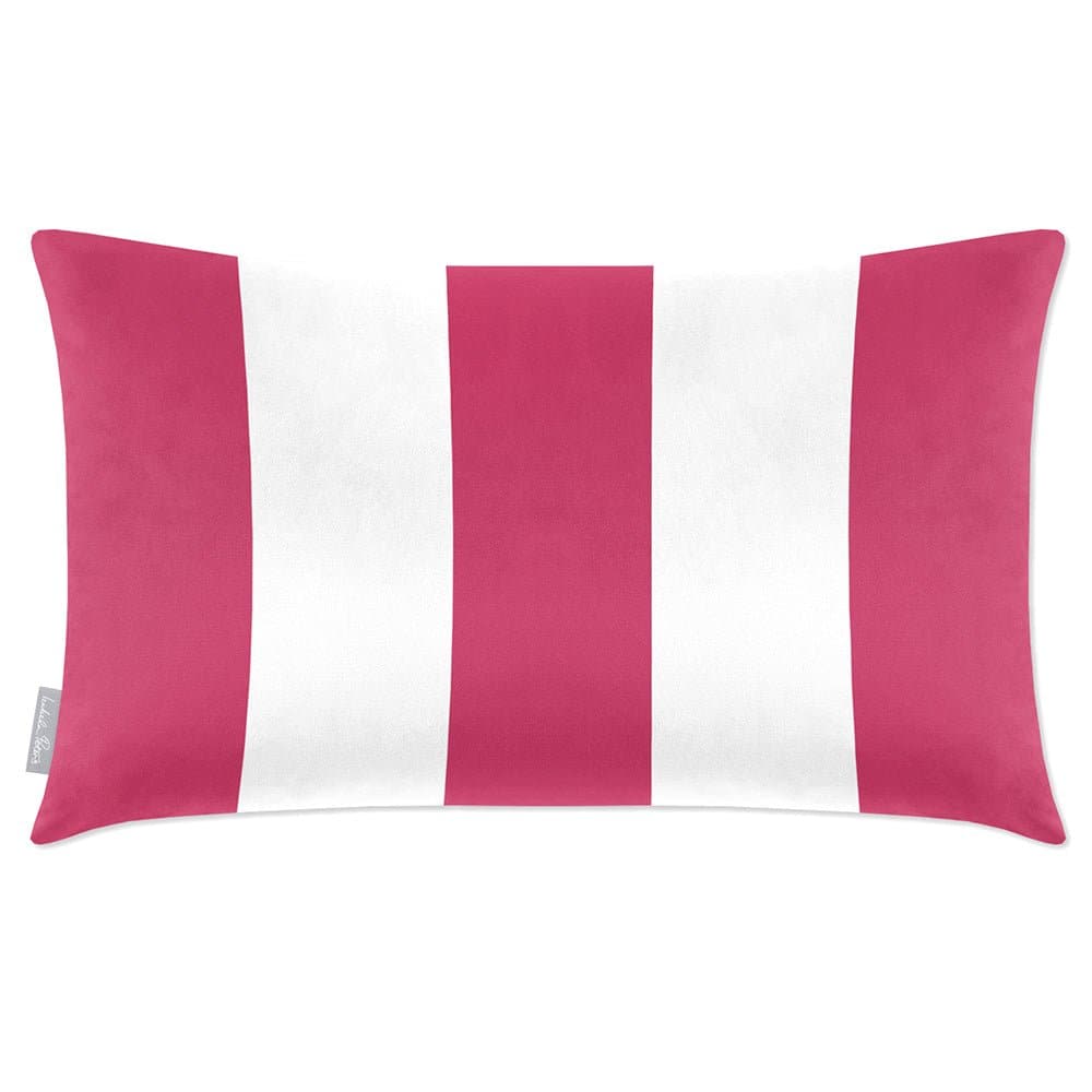 Luxury Eco-Friendly Velvet Rectangle Cushion - 3 Stripes  IzabelaPeters Pink 50 x 30 cm 