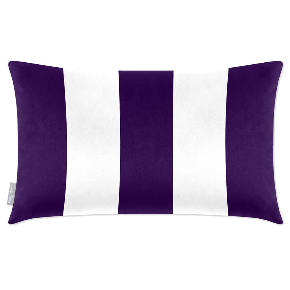 Luxury Eco-Friendly Velvet Rectangle Cushion - 3 Stripes  IzabelaPeters Morc Blue 50 x 30 cm 