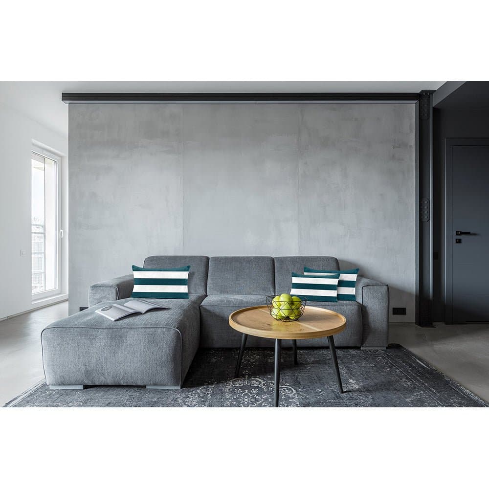 Luxury Eco-Friendly Velvet Rectangle Cushion - 3 Stripes Horizontal  IzabelaPeters   