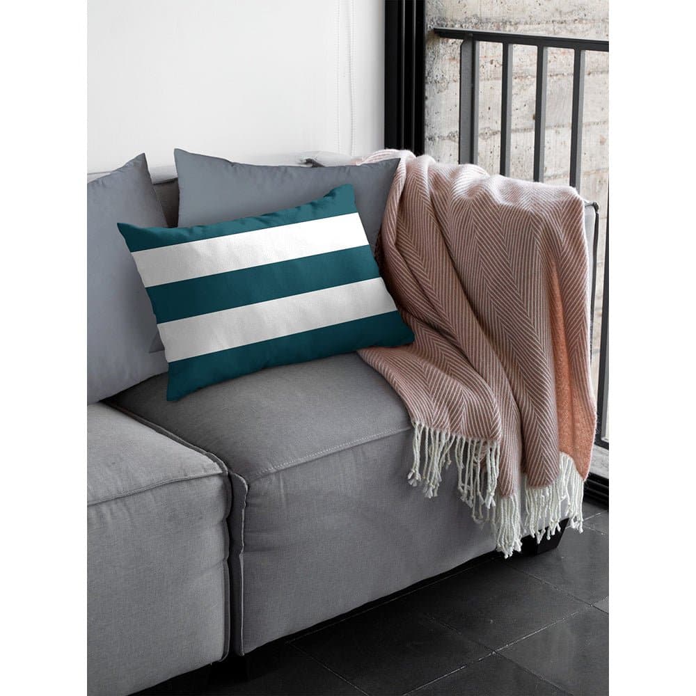 Luxury Eco-Friendly Velvet Rectangle Cushion - 3 Stripes Horizontal  IzabelaPeters   