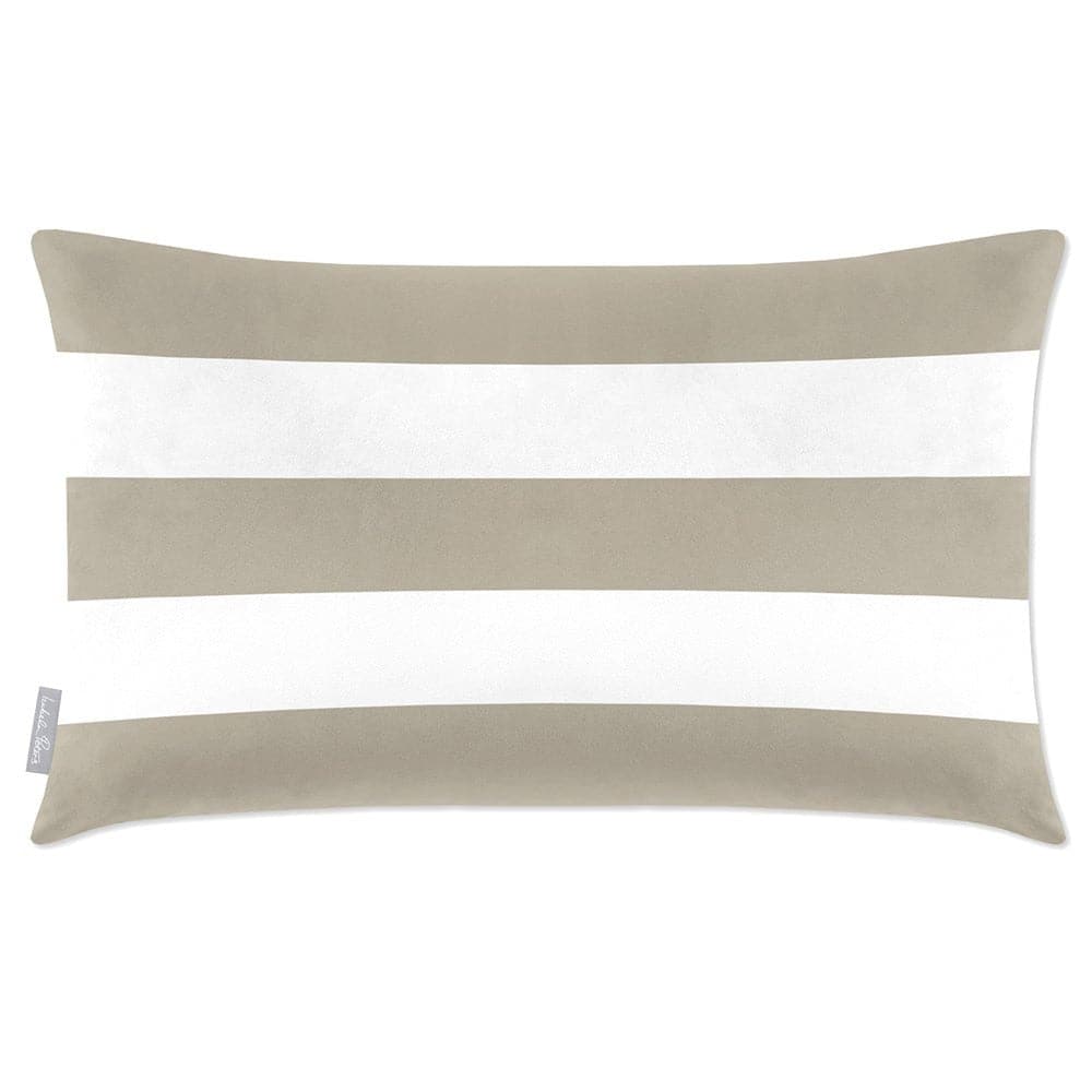 Luxury Eco-Friendly Velvet Rectangle Cushion - 3 Stripes Horizontal  IzabelaPeters Twill 50 x 30 cm 