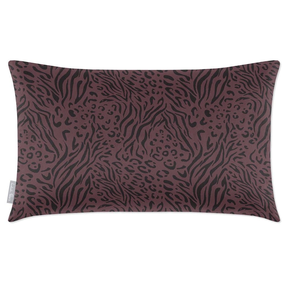 Luxury Eco-Friendly Velvet Rectangle Cushion - Animal Fusion Print  IzabelaPeters Italian Grape 50 x 30 cm 