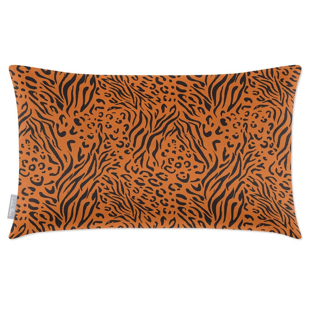 Luxury Eco-Friendly Velvet Rectangle Cushion - Animal Fusion Print  IzabelaPeters Orange 50 x 30 cm 