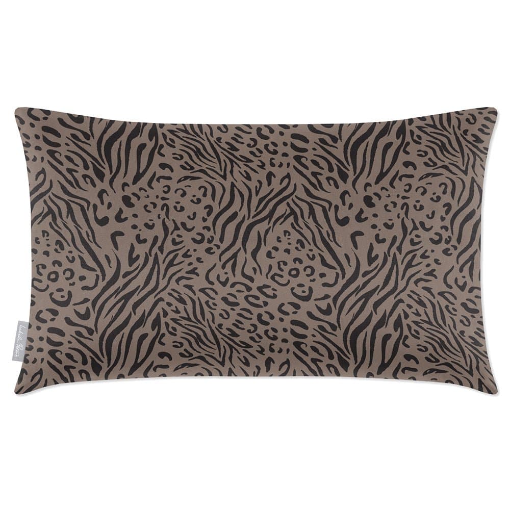 Luxury Eco-Friendly Velvet Rectangle Cushion - Animal Fusion Print  IzabelaPeters Dovedale Stone 50 x 30 cm 