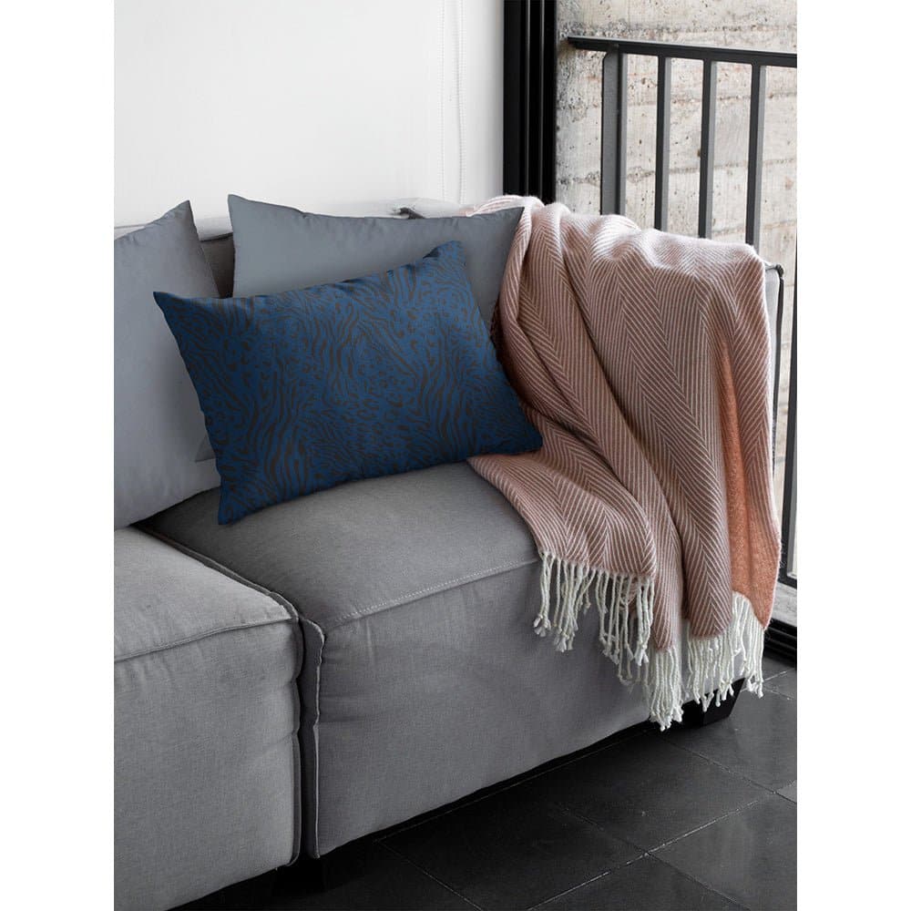 Luxury Eco-Friendly Velvet Rectangle Cushion - Animal Fusion Print  IzabelaPeters   