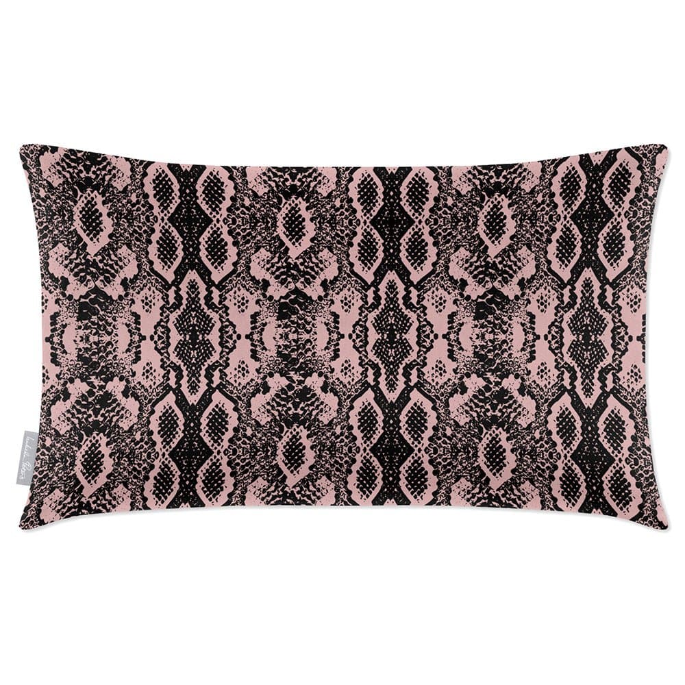 Luxury Eco-Friendly Velvet Rectangle Cushion - Exotic Snake  IzabelaPeters Rosewater 50 x 30 cm 