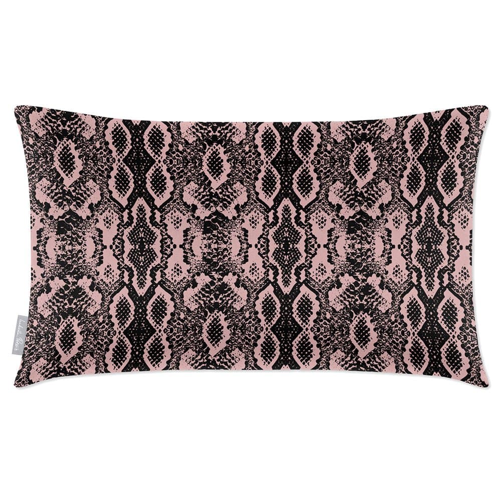 Luxury Eco-Friendly Velvet Rectangle Cushion - Exotic Snake  IzabelaPeters Rosewater 50 x 30 cm 