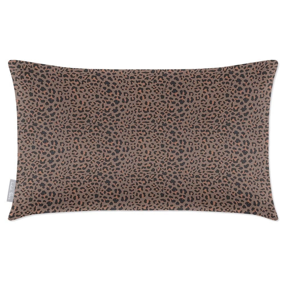 Leopard Print Sustainable Velvet Rectangle Cushion Izabela Peters