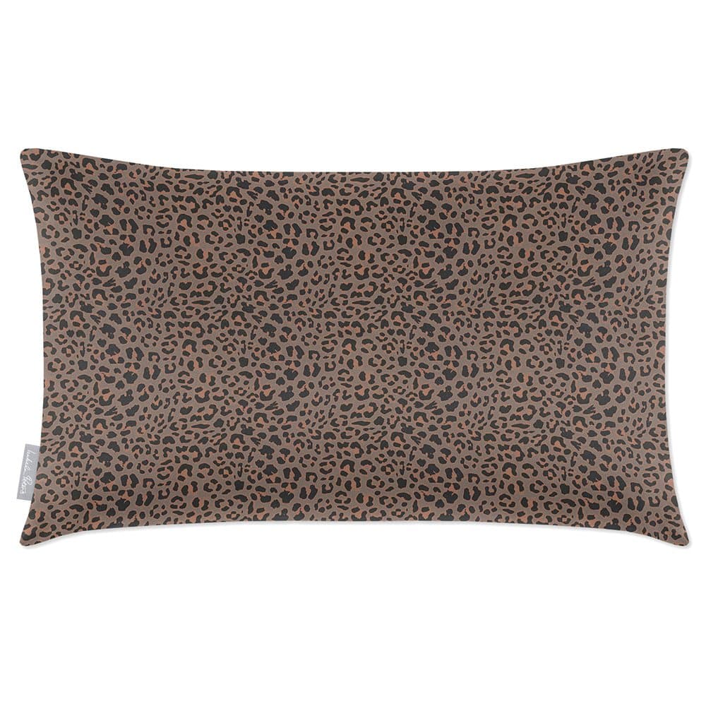 Luxury Eco-Friendly Velvet Rectangle Cushion - Leopard Print  IzabelaPeters Dovedale Stone 50 x 30 cm 