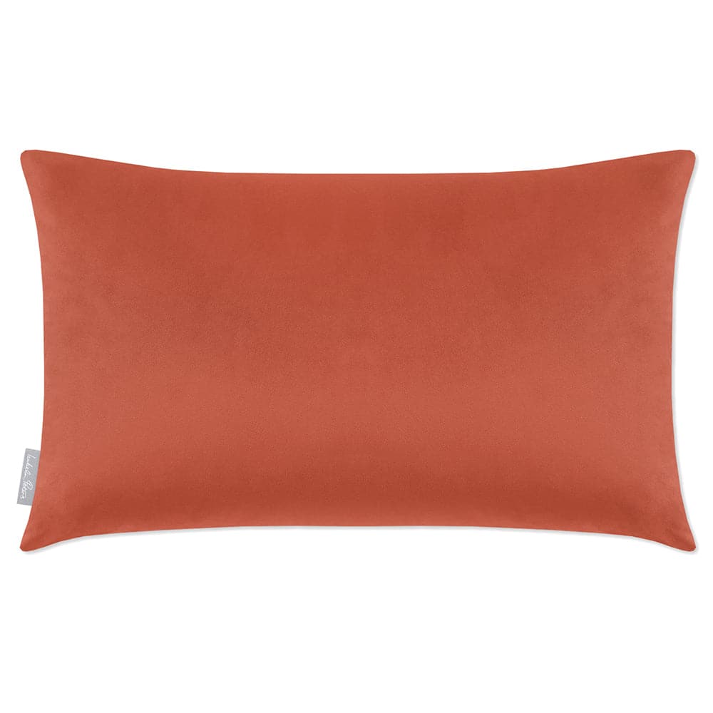 Luxury Eco-Friendly Velvet Rectangle Cushion - Signature Colours  IzabelaPeters Burnt Ochre 50 x 30 cm 