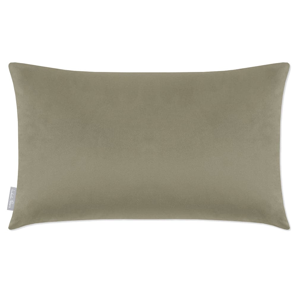 Luxury Eco-Friendly Velvet Rectangle Cushion - Signature Colours  IzabelaPeters Martini Olive 50 x 30 cm 