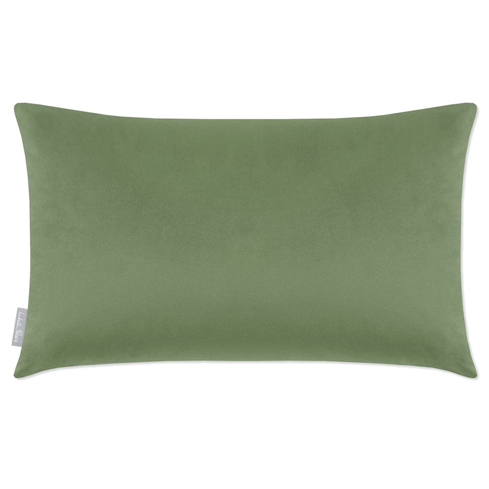 Luxury Eco-Friendly Velvet Rectangle Cushion - Signature Colours  IzabelaPeters Sage 50 x 30 cm 