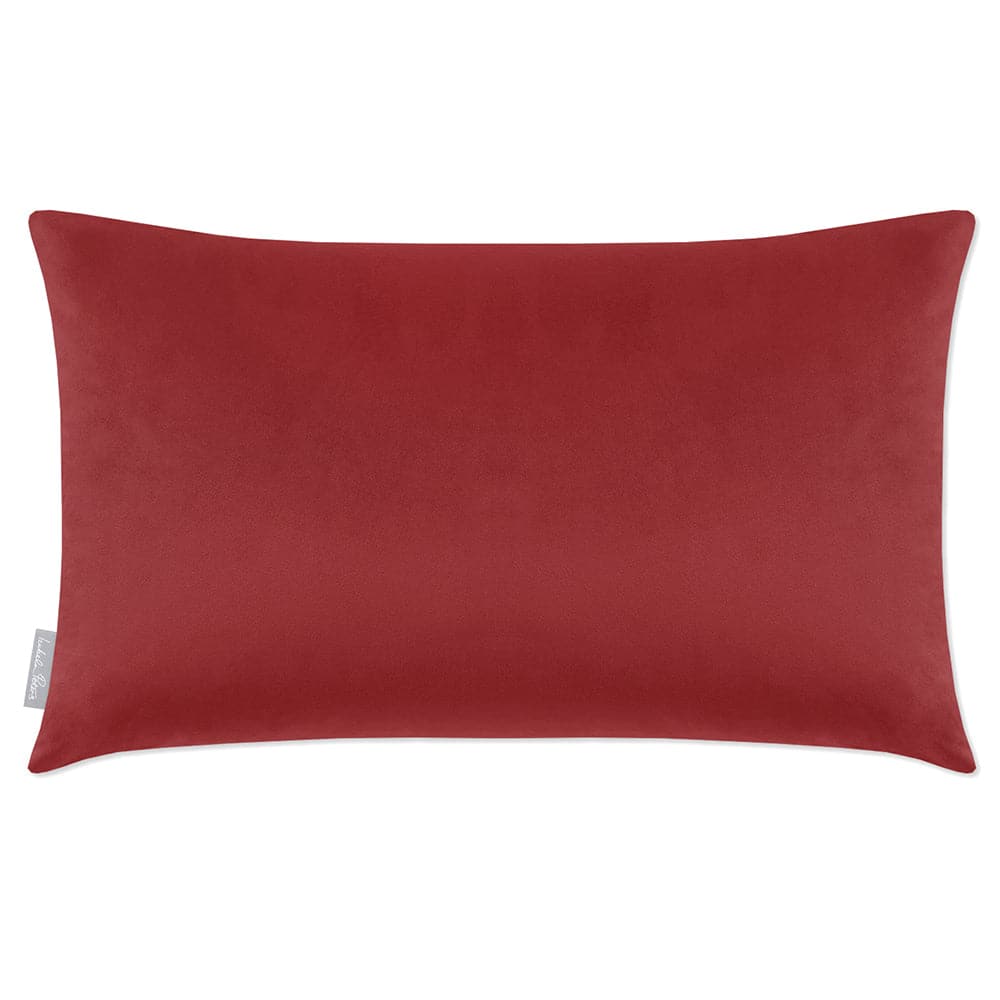 Luxury Eco-Friendly Velvet Rectangle Cushion - Signature Colours  IzabelaPeters Raspberry Red 50 x 30 cm 