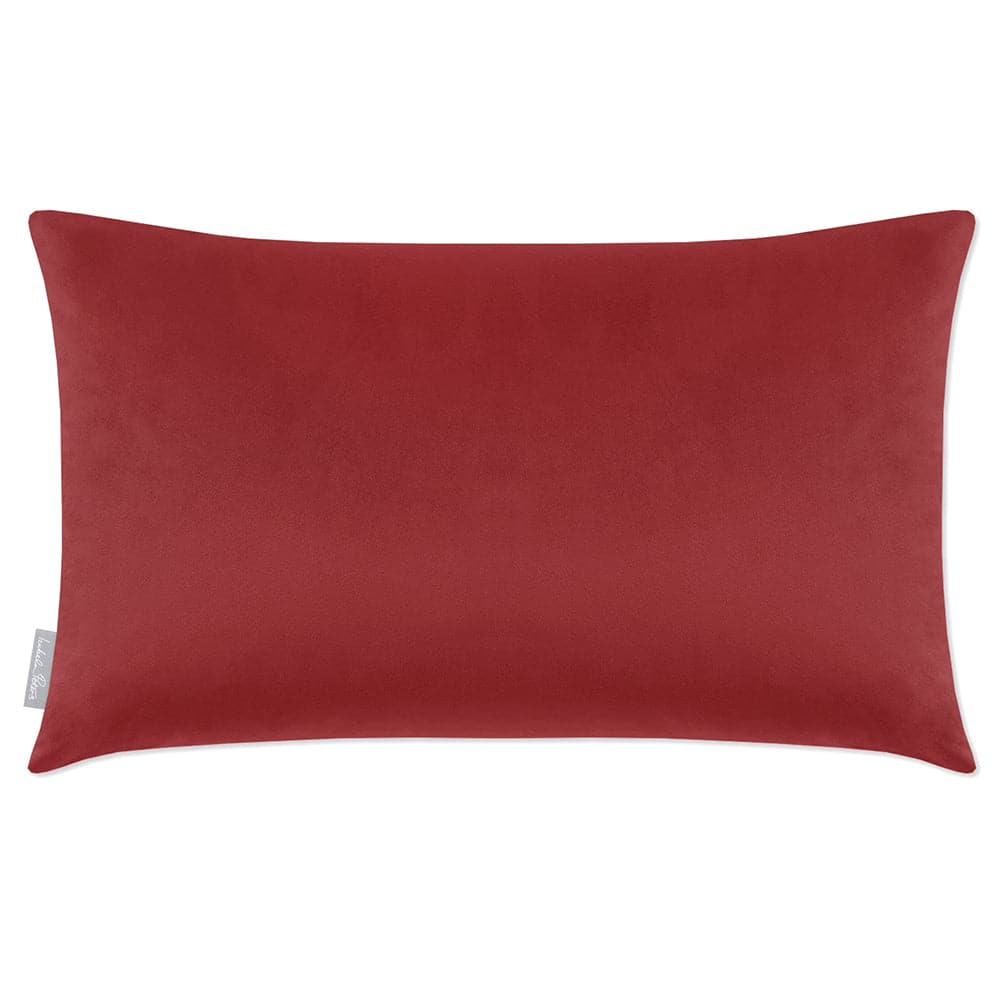 Luxury Eco-Friendly Velvet Rectangle Cushion - Signature Colours  IzabelaPeters Raspberry Red 50 x 30 cm 