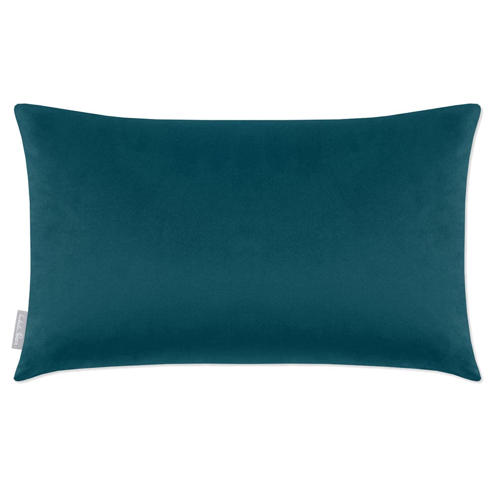 Luxury Eco-Friendly Velvet Rectangle Cushion - Signature Colours  IzabelaPeters Teal 50 x 30 cm 